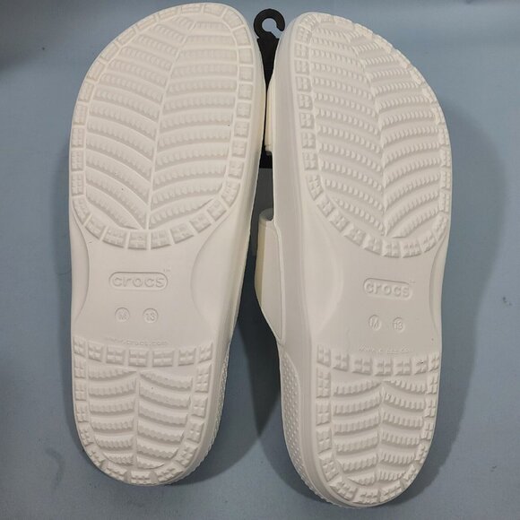 Crocs Classic  Sandals Slides Slip On Mens Size 13 White Shoes NWT main image 5